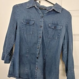 Denim button up shirt